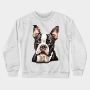 Boston Bull Terrier Portrait Crewneck Sweatshirt